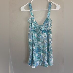 SO Blue and Green Patterned Dress